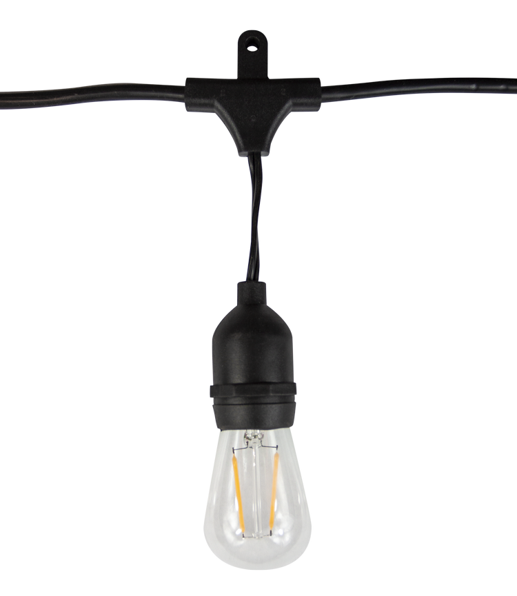 Brilliance 120V bistro string socket with S14 filament lamp