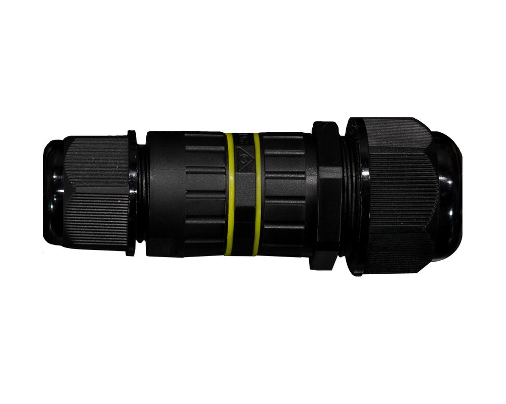 Brilliance low-voltage bistro straight connector for landscape cable to string cable