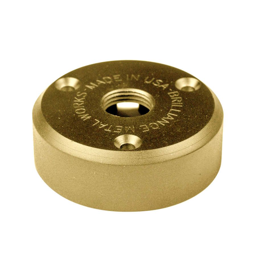 Brilliance brass deck mount detail