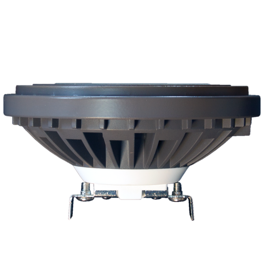 Brilliance PAR36 LED lamp side view showing the housing and terminal connections
