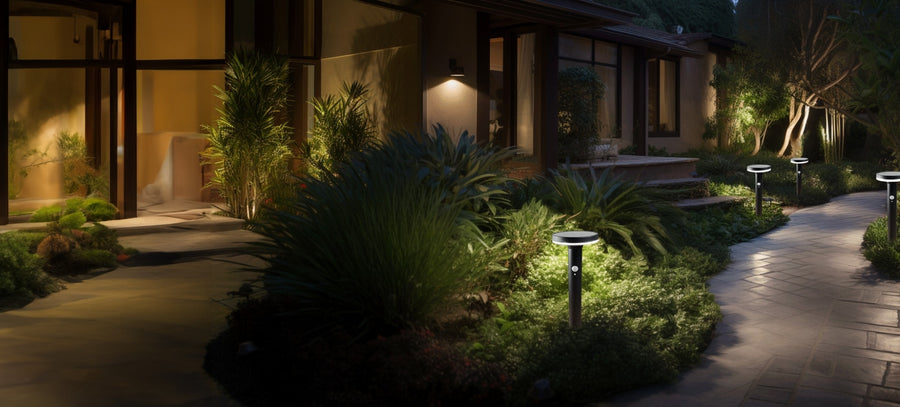 Brilliance Roswell solar LED path light installation example