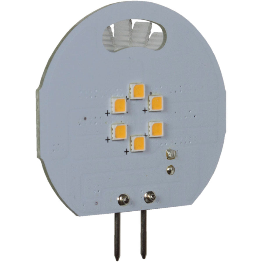 Brilliance round G4 wafer LED lamp side view showing its slim profile