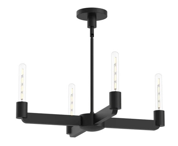 Kuzco CH607225MB Claire 25-in Matte Black 4 Lights Chandeliers - Atlantic Lighting