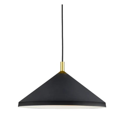 Kuzco 493126-BK/GD Dorothy 26-in Black With Gold Detail 1 Light Pendant - Atlantic Lighting