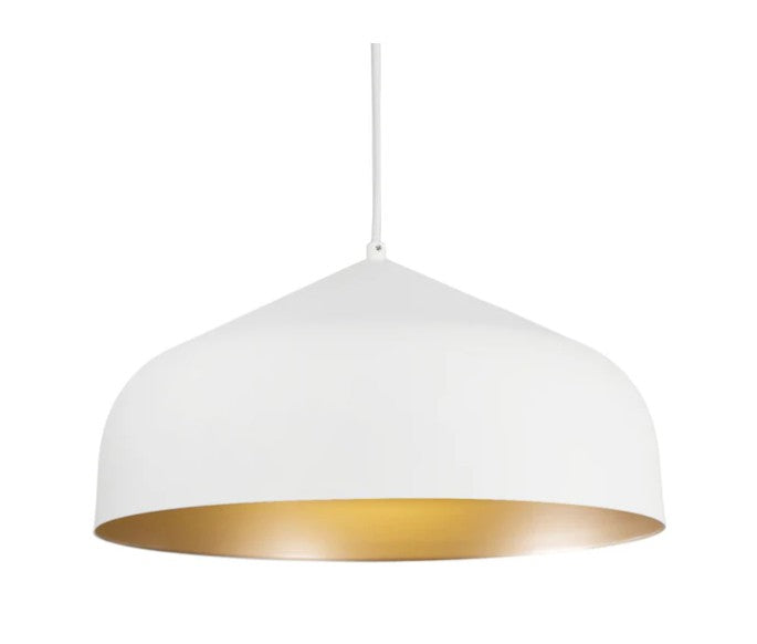 Kuzco 49117-WH/GD Helena 17-in White/Gold 1 Light Pendant - Atlantic Lighting