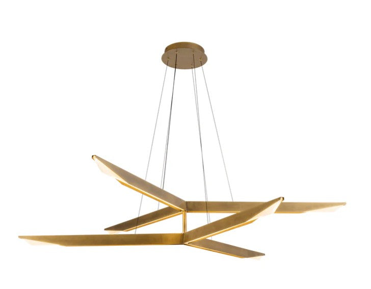 Kuzco CH64242-VB-UNV-010 Tachi 31-in Vintage Brass LED Chandelier - Atlantic Lighting