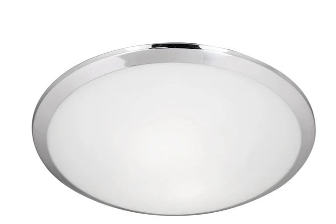 Kuzco 51562CH Malta 15-in Chrome 2 Lights Flush Mount - Atlantic Lighting