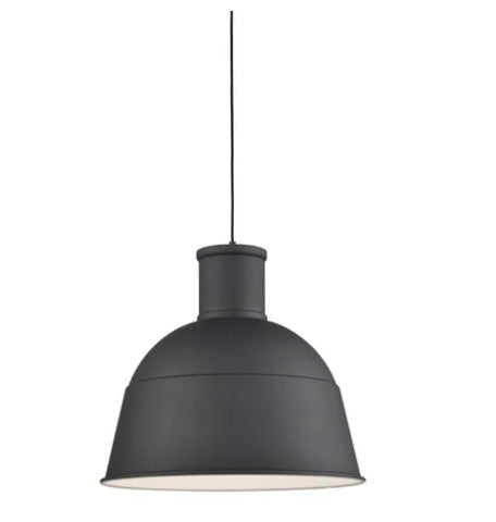 Kuzco 493516-BK Irving 16-in Black 1 Light Pendant - Atlantic Lighting