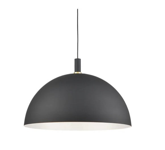 Kuzco 492332-BK/GD Archibald 32-in Black With Gold Detail 1 Light Pendant - Atlantic Lighting