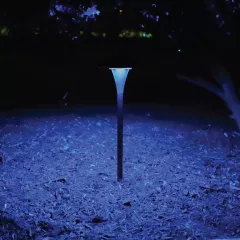 CAST CALED2BT Bluetooth color path light module shown with blue landscape lighting