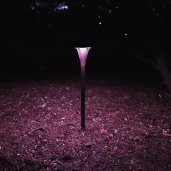 CAST CALED2BT Bluetooth color path light module shown with purple landscape lighting