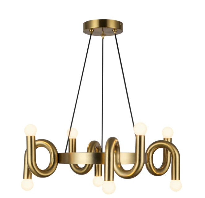 Kuzco CH420823BG Sadie 23-in Brushed Gold Socket Chandelier - Atlantic Lighting