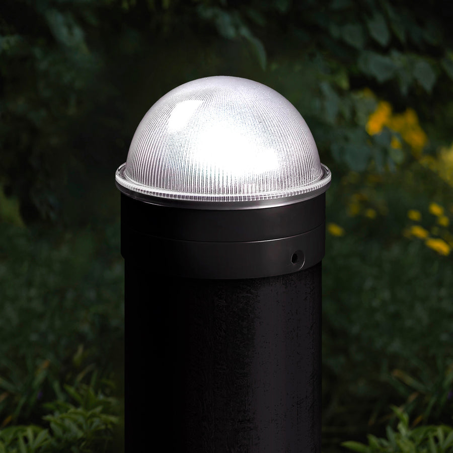 Classy Caps CH2233B Black Chainlink Summit Solar Post Cap - Atlantic Lighting