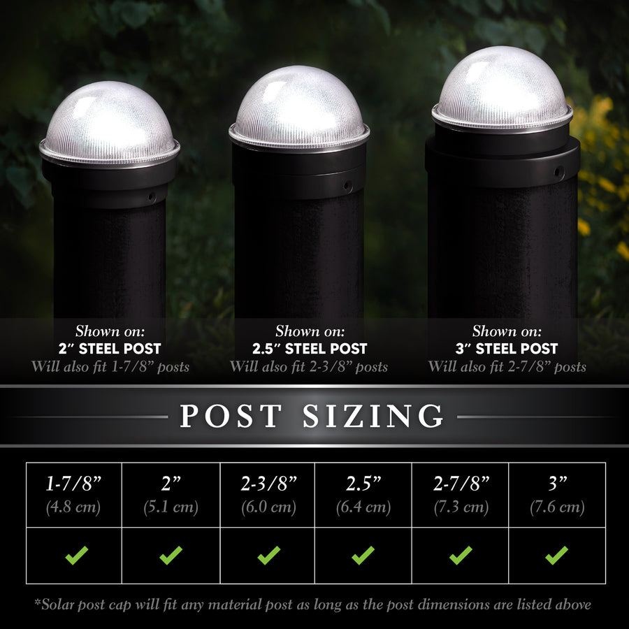 Classy Caps CH2233B Black Chainlink Summit Solar Post Cap - Atlantic Lighting