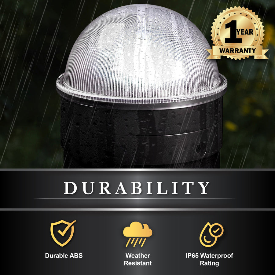 Classy Caps CH2233B Black Chainlink Summit Solar Post Cap - Atlantic Lighting