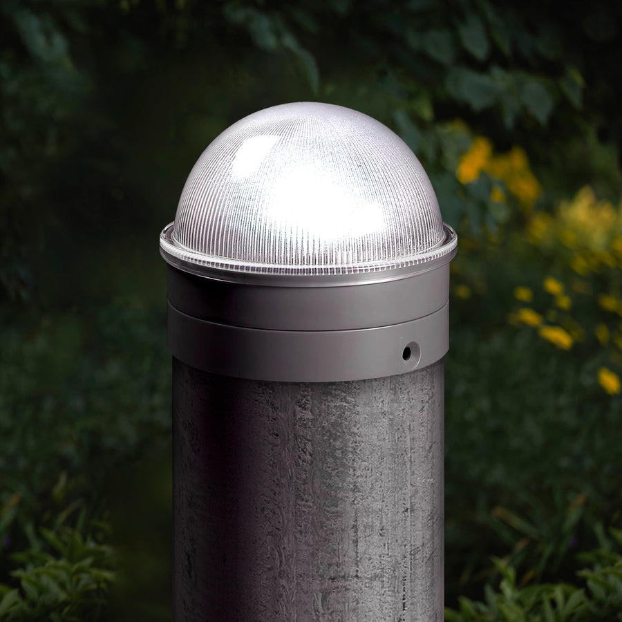 Classy Caps CH2233S Silver Chainlink Summit Solar Post Cap - Atlantic Lighting