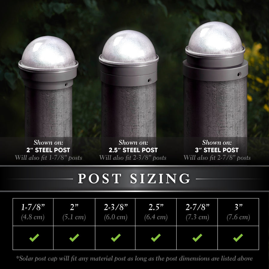 Classy Caps CH2233S Silver Chainlink Summit Solar Post Cap - Atlantic Lighting