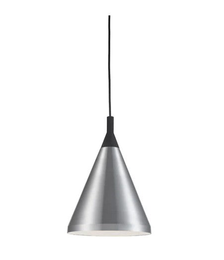 Kuzco 492710-BN/BK Dorothy 10-in Brushed Nickel With Black Detail 1 Light Pendant - Atlantic Lighting