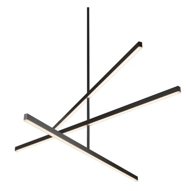 Kuzco CH10356-BK-UNV Vega 56-in Black LED Chandeliers - Atlantic Lighting