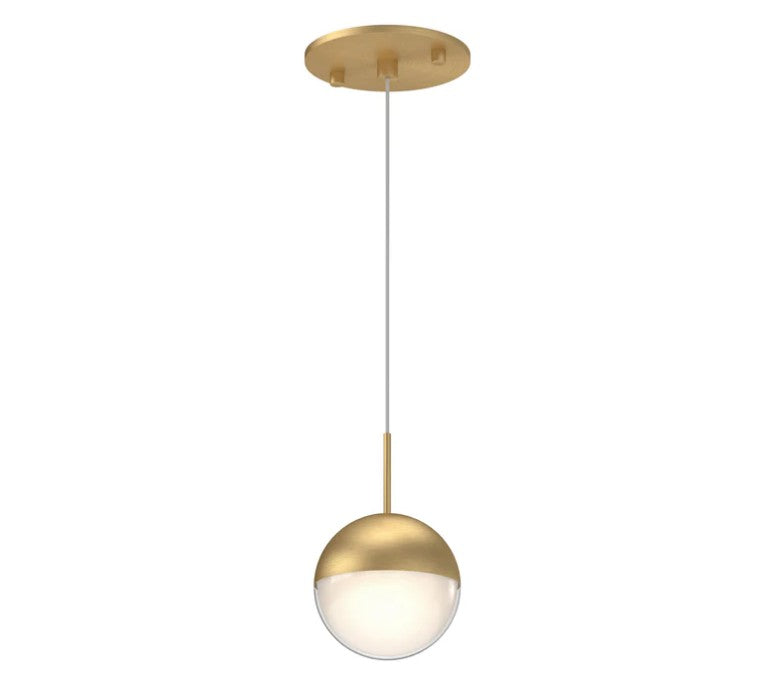 Kuzco 402801BG-LED Pluto 4-in Brushed Gold LED Pendant - Atlantic Lighting