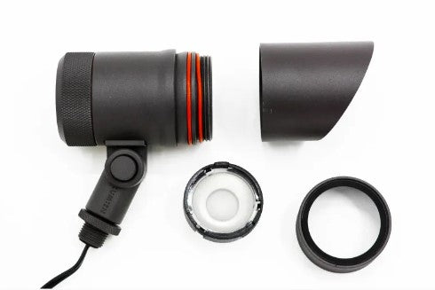 Lumien D5A1-15W-27K-BZ Bronze Aluminum Spot Light, 15 Watts, Standard Dimming, 10-15V, 1200 Lumens, 2700K, w/ 40 Degree Beam Spread Lens & Hex Louver - Atlantic Lighting