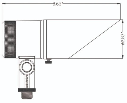 Lumien D5A2-8W-27K-BZ Bronze Aluminum Down Light, 8 Watts, Standard Dimming, 10-15V, 600 Lumens, 2700K, w/ 40 Degree Beam Spread Lens & Hex Louver - Atlantic Lighting