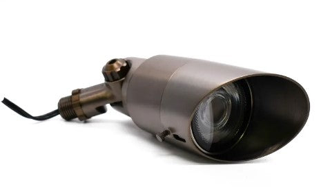 Lumien D6B1-10W-27K-A Brass Spot Light, Modular Light Source, 10W, 700 Lumens, 2700K, w/ : (3) Beam Spread Lens (15 Degree, 40 Degree, 60 Degree) - Atlantic Lighting
