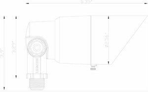 Lumien Brass Spot Light, Modular Light Source, 10W, 700 Lumens, 2700K, w/ : (3) Beam Spread Lens (15 Degree, 40 Degree, 60 Degree)