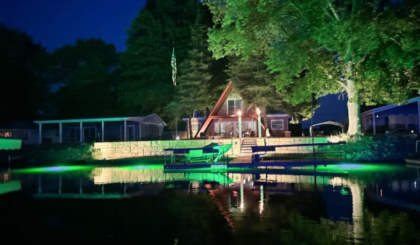 Incredible Underwater LED Lighting API-BG40 Blue/Green Apollo Iris Underwater LED Lighting System (40 foot power cord) - Atlantic Lighting