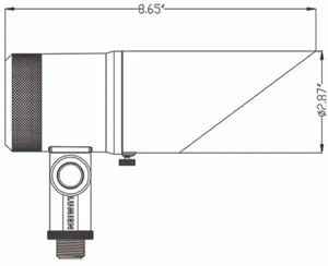 Lumien Black Aluminum Down Light, 12 Watts,   Dimmable (WW - 2700-5700K), 10-15V, 760 Lumens, w/  40 Degree Beam Spread Lens & Hex Louver