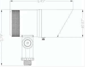 Lumien Black Aluminum Spot Light, 12 Watts,   Dimmable (RGBWW - 2700-5700K), 10-15V, 595 Lumens, w/  40 Degree Beam Spread Lens & Hex Louver