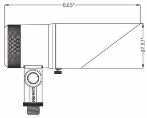 Lumien Black Aluminum Down Light, 12 Watts,   Dimmable (RGBWW - 2700-5700K), 10-15V, 531 Lumens, w/  40 Degree Beam Spread Lens & Hex Louver