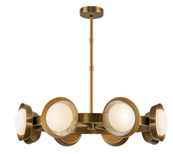 Kuzco CH320837VB Alonso 37-in Vintage Brass LED Chandeliers - Atlantic Lighting