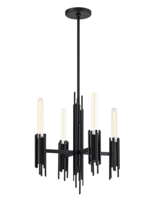 Kuzco CH335019MB Torres 19-in Matte Black 4 Lights Chandeliers - Atlantic Lighting