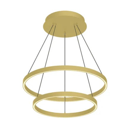Kuzco CH87824-BG Cerchio 24-in Brushed Gold LED Chandeliers - Atlantic Lighting