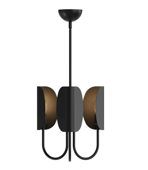 Kuzco CH450715MB Seno 15-in Matte Black 3 Lights Chandeliers - Atlantic Lighting