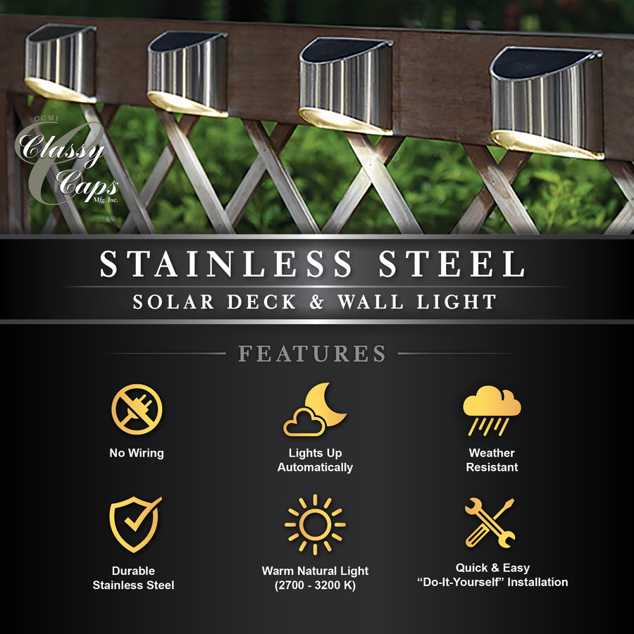 Classy Caps DLS900 Stainless Steel Deck & Wall Light - Atlantic Lighting