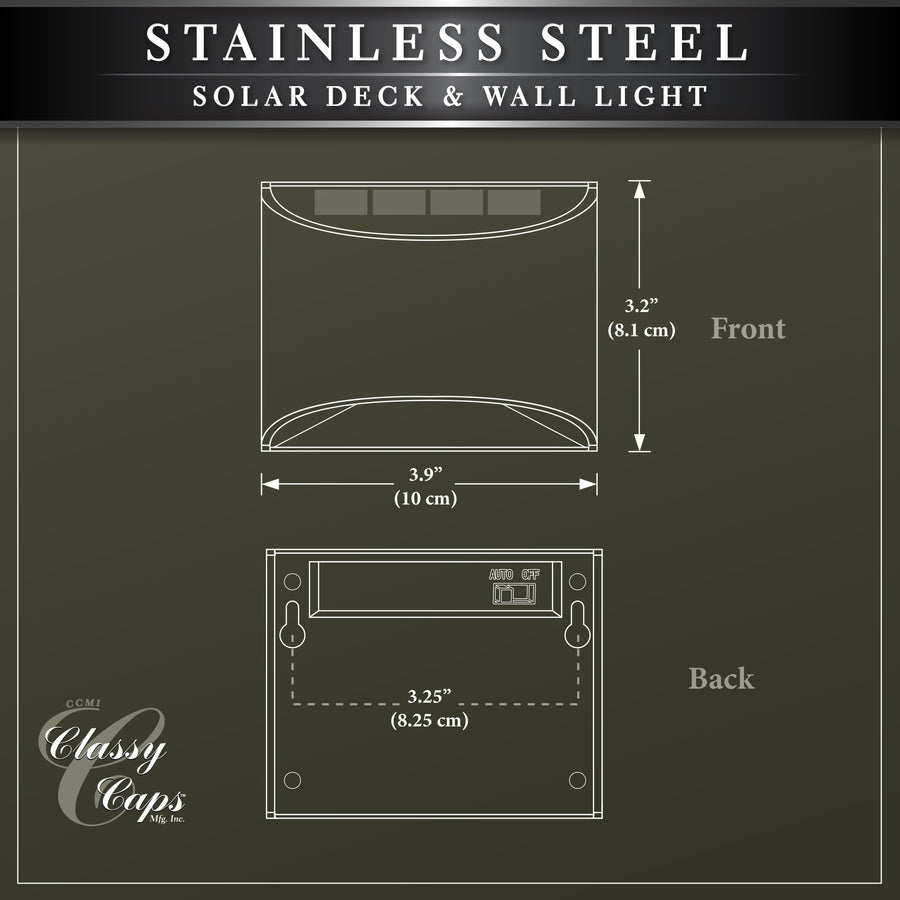 Classy Caps DLS900 Stainless Steel Deck & Wall Light - Atlantic Lighting