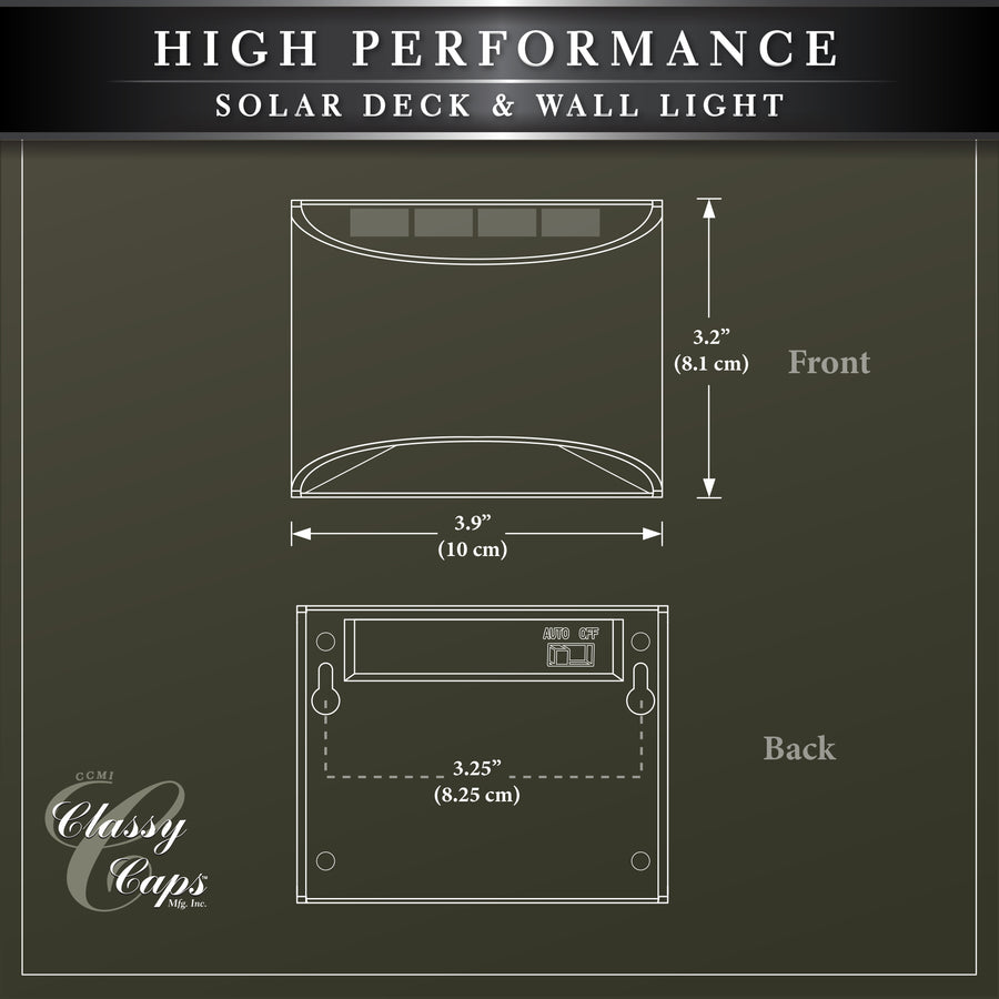 Classy Caps DLS900B Black Deck & Wall Light - Atlantic Lighting