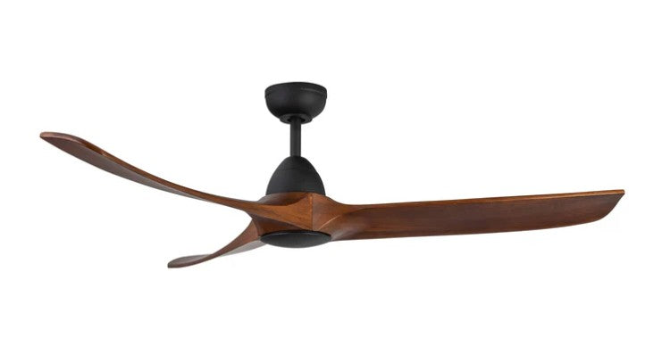 Kuzco CF77860-MB/DW Baylor 60-in Matte Black/Dark Walnut LED Ceiling Fan - Atlantic Lighting