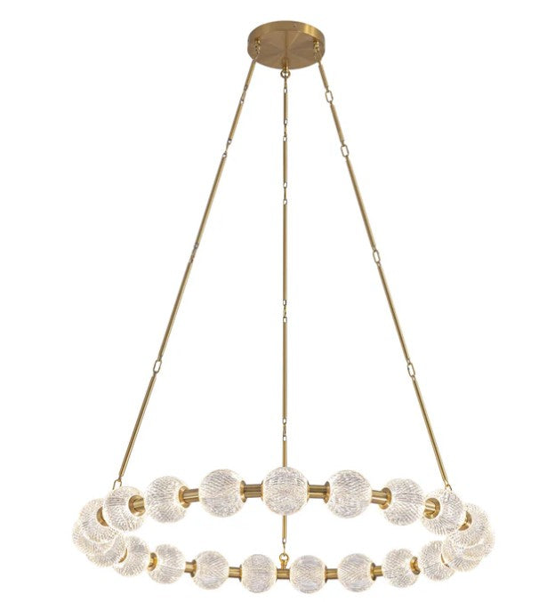 Kuzco CH321041NB-UNV-010 Marni 41-in Natural Brass LED Chandelier - Atlantic Lighting