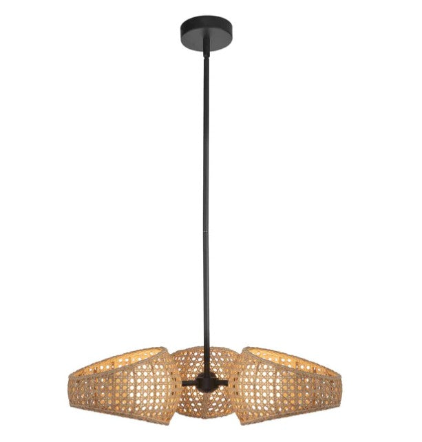 Kuzco CH20625-BK/OP Lanai 3 Head Black/Opal Glass LED Chandelier - Atlantic Lighting