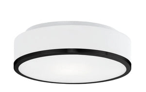 Charlie 12-in Black 2 Lights Flush Mount 599002BK