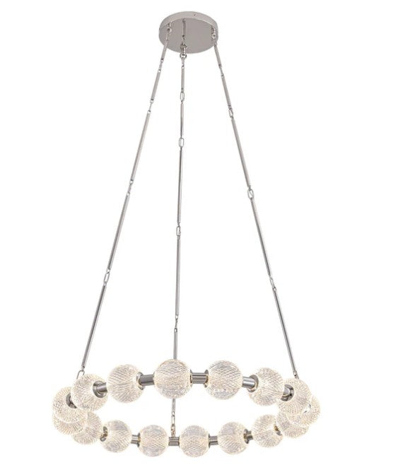 Kuzco CH321032PN-UNV-010 Marni 32-in Polished Nickel LED Chandelier - Atlantic Lighting