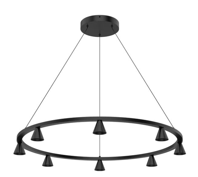 Kuzco CH19933-BK Dune 33-in Black LED Chandeliers - Atlantic Lighting