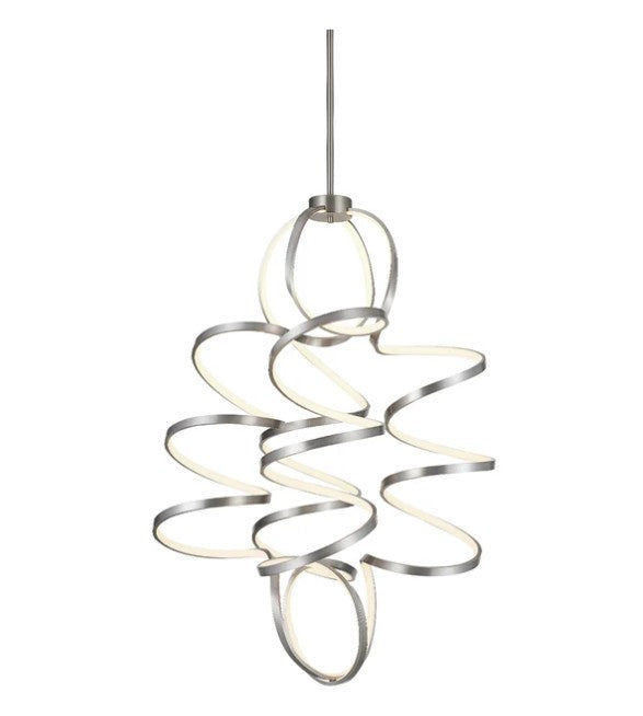 Kuzco CH93941-AS Synergy 41-in Antique Silver LED Chandeliers - Atlantic Lighting