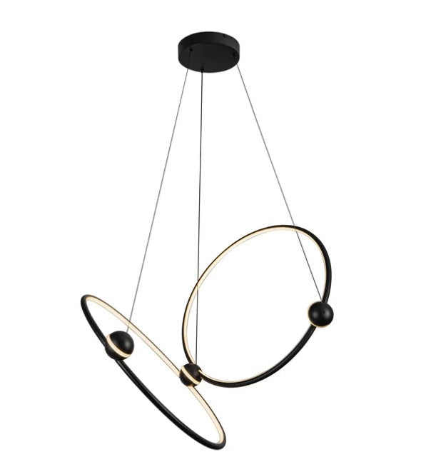 Kuzco CH17702-BK Isho 2 Head Black LED Chandelier - Atlantic Lighting