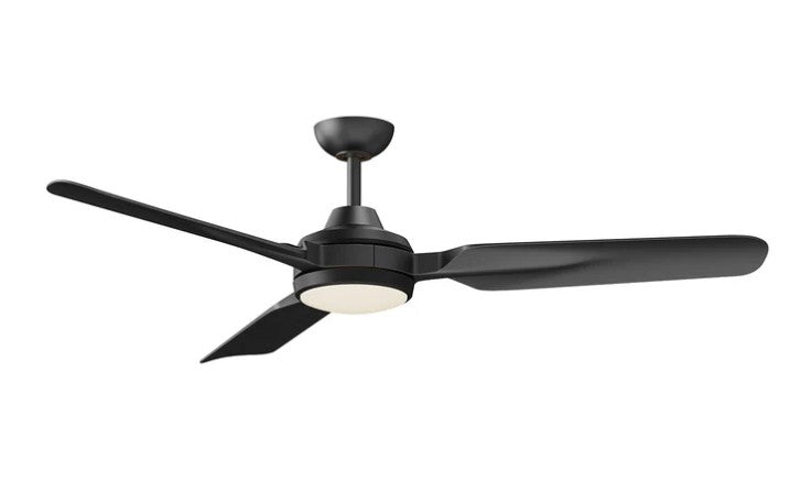 Kuzco CF95960-MB ceiling fan with three black blades and a round light