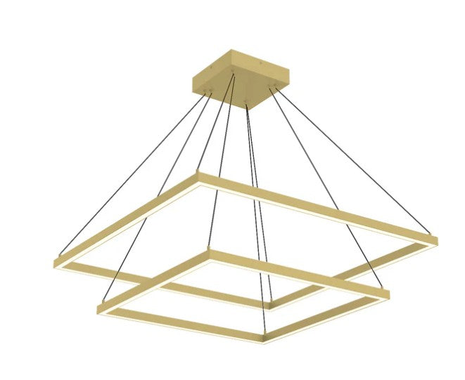 Kuzco CH88232-BG Piazza 32-in Brushed Gold LED Chandeliers - Atlantic Lighting