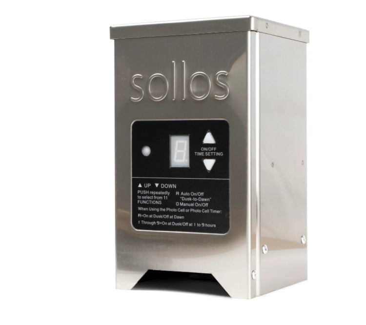 Sollos 997015 Integrated Series Transformer-Stainless Steel-With Photocell and Timer-150W - Atlantic Lighting